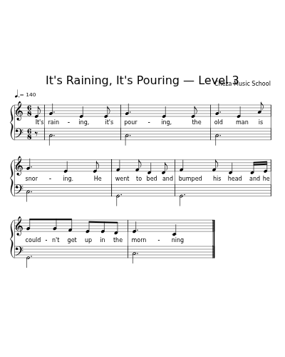 It's Raining, It's Pouring — Level 3