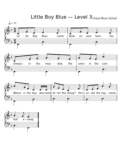 Little Boy Blue — Level 3 sheet music preview
