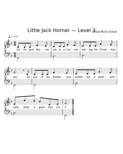 Little Jack Horner — Level 3