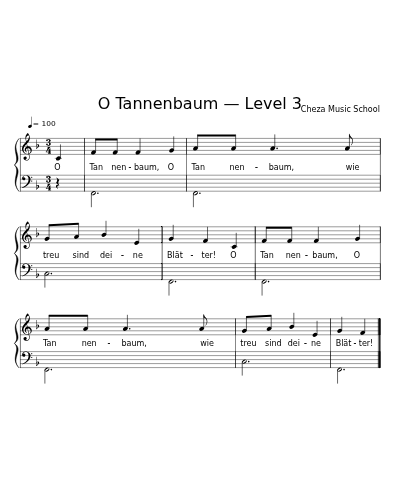 O Tannenbaum — Level 3 sheet music preview