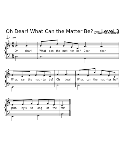 Oh Dear! What Can the Matter Be? — Level 3