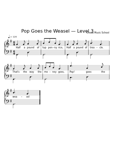 Pop Goes the Weasel — Level 3