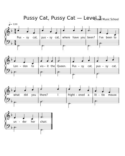 Pussy Cat, Pussy Cat — Level 3