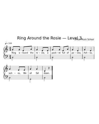 Ring Around the Rosie — Level 3 sheet music preview