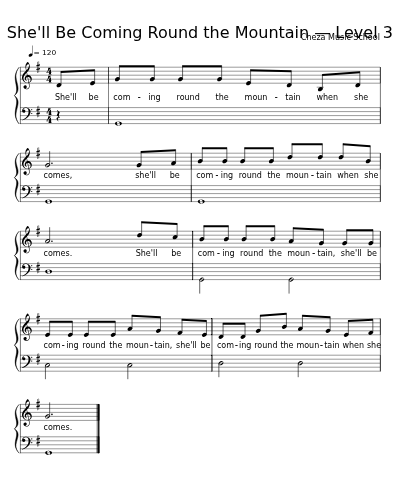 She'll Be Coming Round the Mountain — Level 3