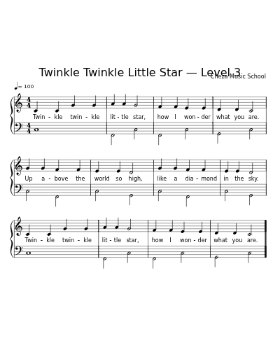 Twinkle Twinkle Little Star — Level 3