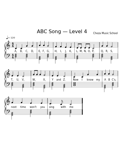 ABC Song — Level 4