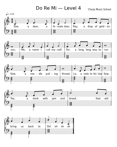 Do Re Mi — Level 4 sheet music preview