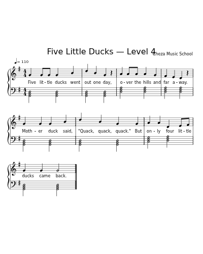 Five Little Ducks — Level 4
