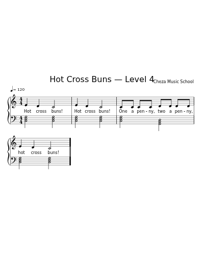 Hot Cross Buns — Level 4