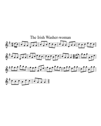 The Irish Washer-woman sheet music preview