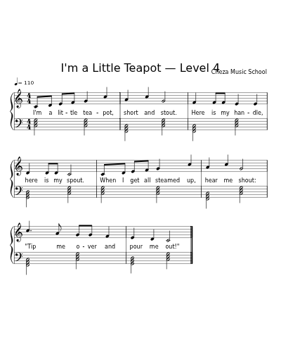 I'm a Little Teapot — Level 4