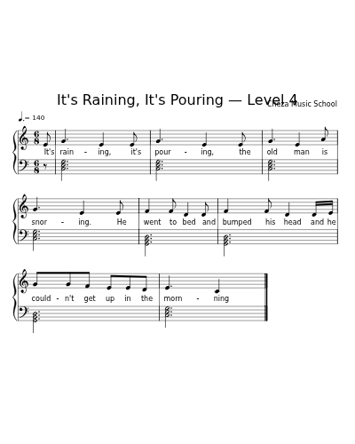 It's Raining, It's Pouring — Level 4