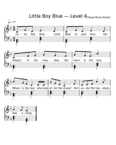Little Boy Blue — Level 4 sheet music preview