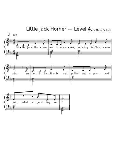 Little Jack Horner — Level 4