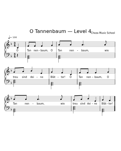 O Tannenbaum — Level 4 sheet music preview