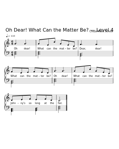 Oh Dear! What Can the Matter Be? — Level 4