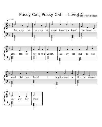 Pussy Cat, Pussy Cat — Level 4