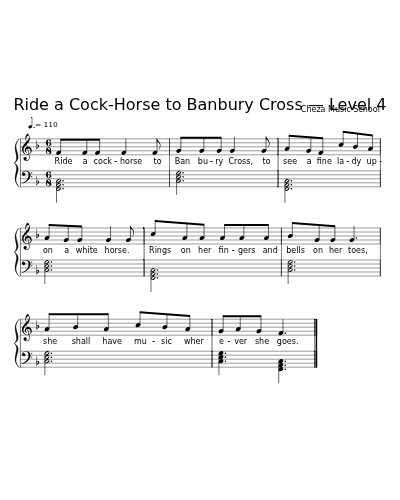 Ride a Cock-Horse to Banbury Cross — Level 4 sheet music preview