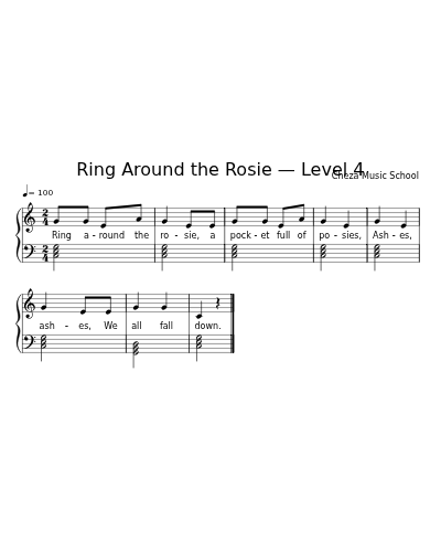 Ring Around the Rosie — Level 4 sheet music preview