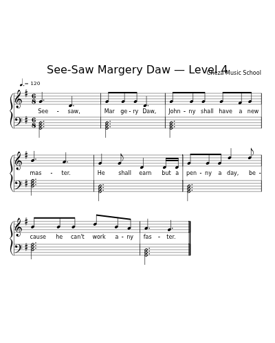 See-Saw Margery Daw — Level 4