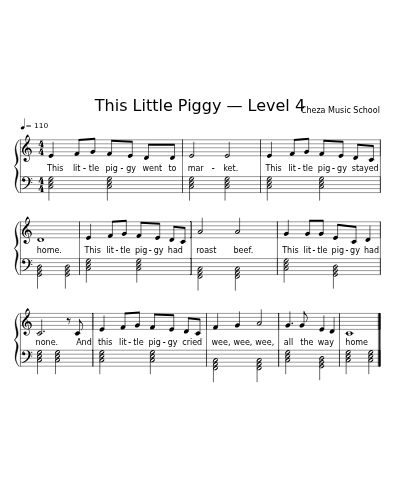 This Little Piggy — Level 4 sheet music preview