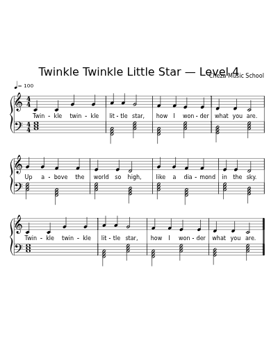 Twinkle Twinkle Little Star — Level 4