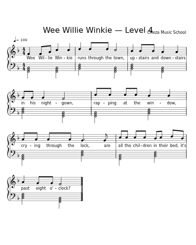 Wee Willie Winkie — Level 4