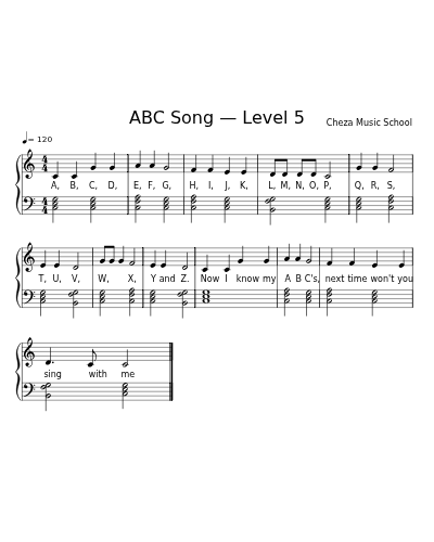 ABC Song — Level 5