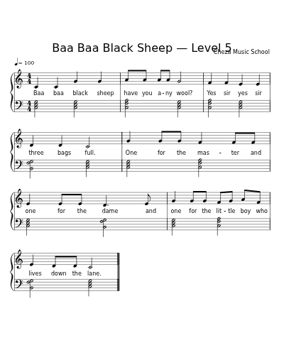 Baa Baa Black Sheep — Level 5