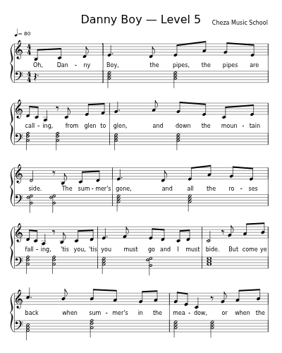 Danny Boy — Level 5 sheet music preview