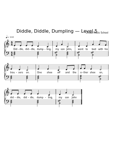 Diddle, Diddle, Dumpling — Level 5