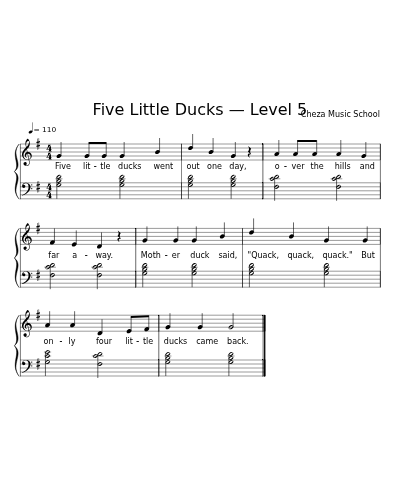 Five Little Ducks — Level 5