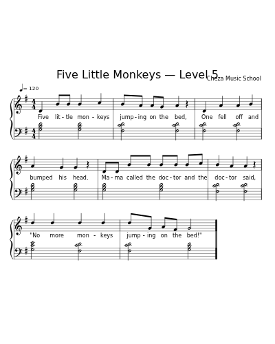 Five Little Monkeys — Level 5