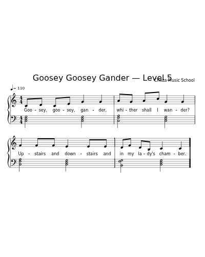 Goosey Goosey Gander — Level 5