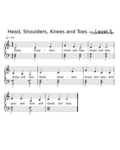 Head, Shoulders, Knees and Toes — Level 5