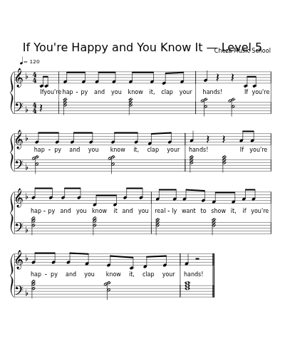 If You're Happy and You Know It — Level 5 sheet music preview
