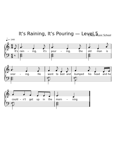 It's Raining, It's Pouring — Level 5