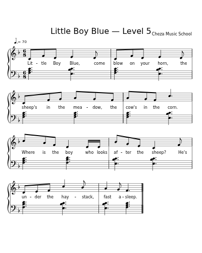Little Boy Blue — Level 5 sheet music preview