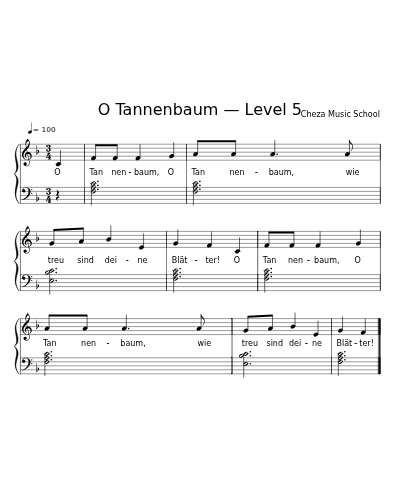 O Tannenbaum — Level 5 sheet music preview