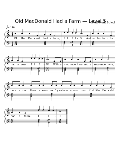 Old MacDonald Had a Farm — Level 5