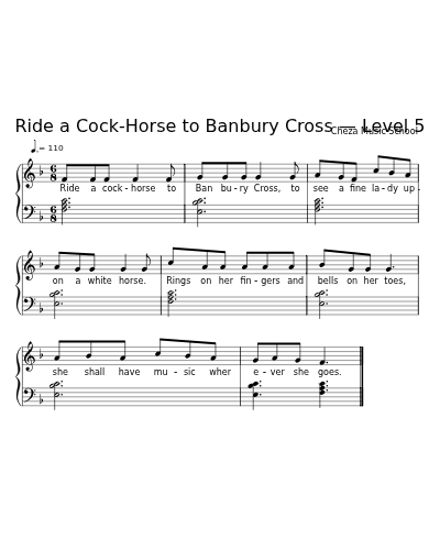 Ride a Cock-Horse to Banbury Cross — Level 5 sheet music preview