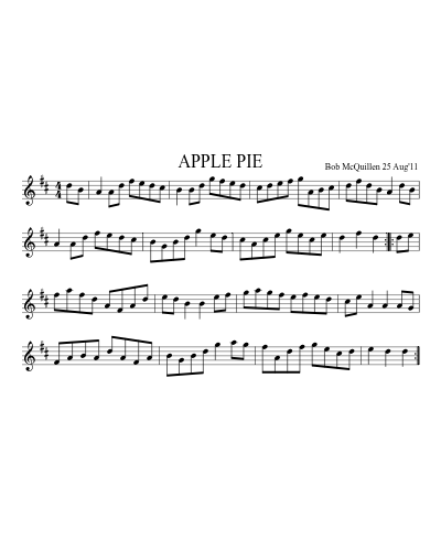 APPLE PIE sheet music preview