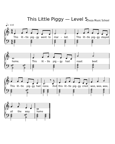 This Little Piggy — Level 5 sheet music preview