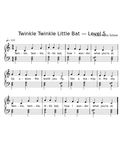 Twinkle Twinkle Little Bat — Level 5