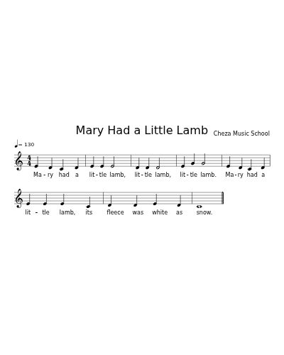 Mary Had a Little Lamb preview