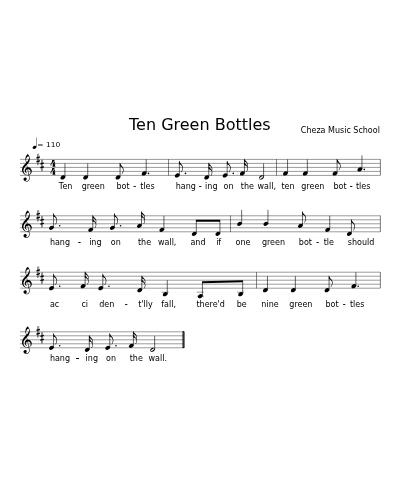 Ten Green Bottles preview