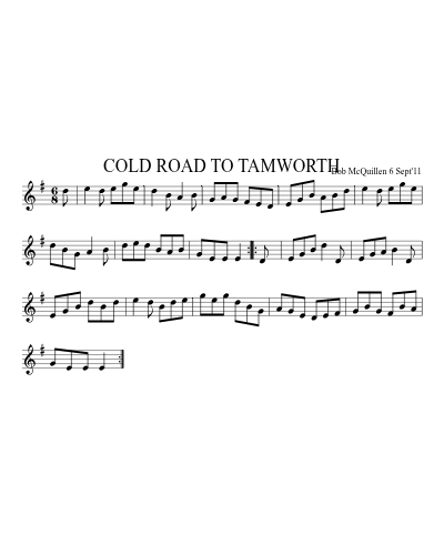 COLD ROAD TO TAMWORTH preview