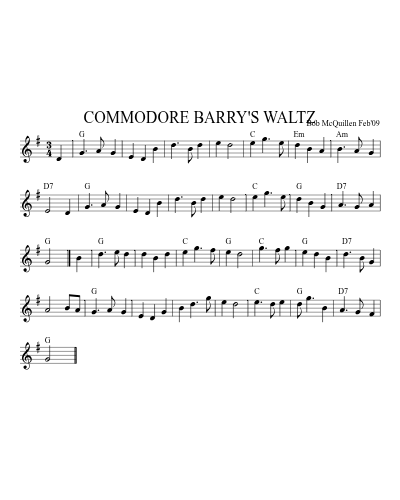 COMMODORE BARRY'S WALTZ