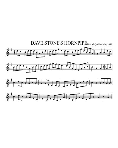 DAVE STONE'S HORNPIPE